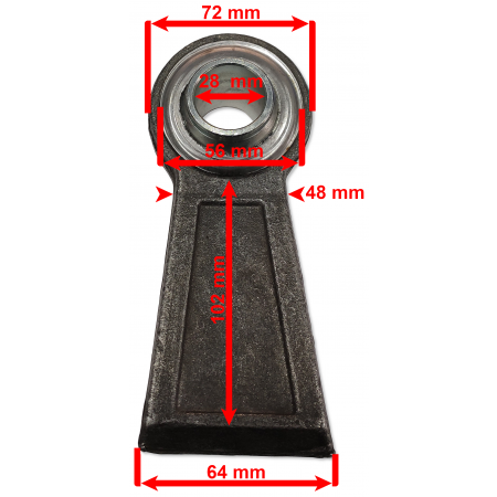 2x KOŃCÓWKA PRZEGUB NA CIĘGŁO DOLNE 28mm URSUS C-360